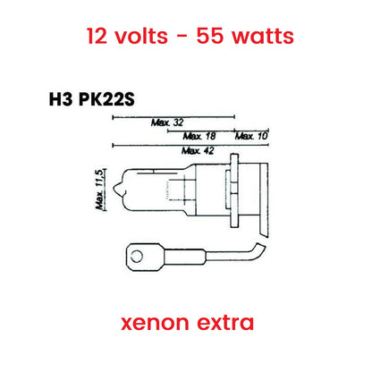 Ampoule DELTAMICS™ H3 Xénon Extra White 12v 55w (lot de 2) - STATION MANIA