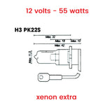 Ampoule DELTAMICS™ H3 Xenon Extra 12v 55w (lot de 2)