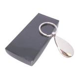 Porte-clés SEAT forme ovoide en métal argenté