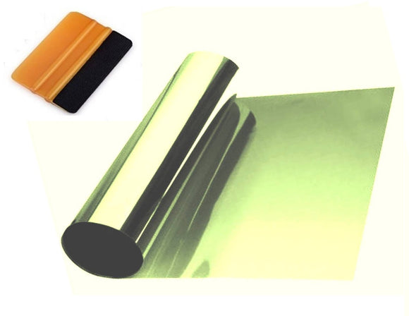Kit bandeau pare soleil film solaire filtrant vert 150x20 cm pour pare-brise