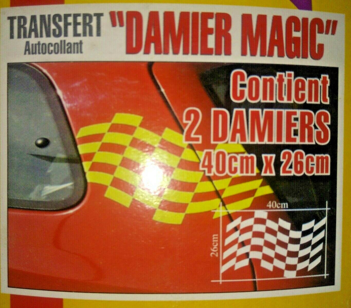 Stickers autocollants drapeau à damier pour vitres ou carrosserie